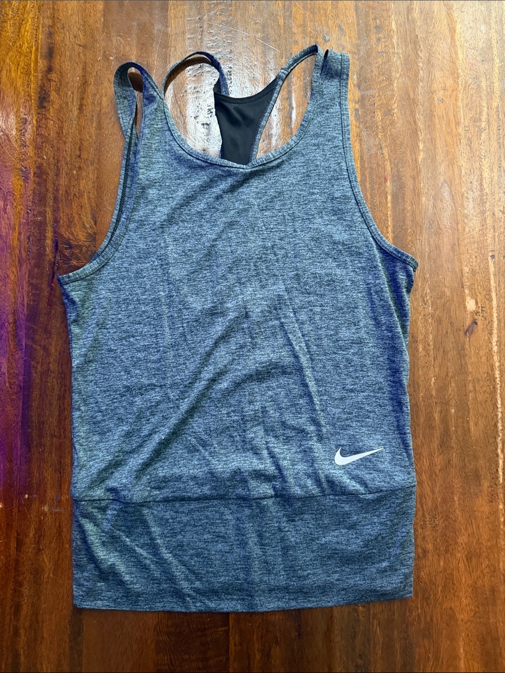 Nike Women’s Heathered Grey Banded Waistband Racerback Tank NEW